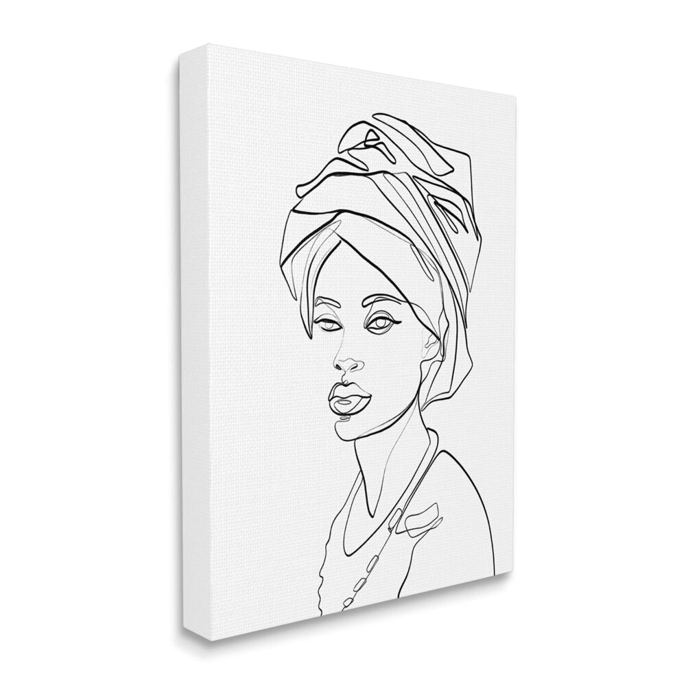 4673 Wearing Classic African Headwrap Fluid Line Abstraction
